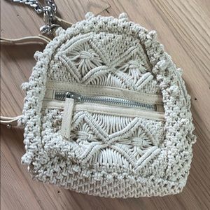 Zara mini crochet back pack
